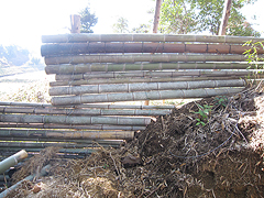 竹垣の設置